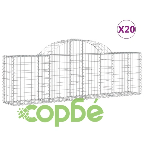 Габионни кошници арка 20 бр 200x30x60/80 см поцинковано желязо ➤ топ цена ➤ sorbe.bg