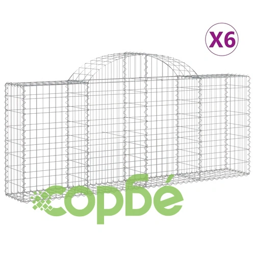 Габионни кошници арка 6 бр 200x30x80/100 см поцинковано желязо ➤ топ цена ➤ sorbe.bg