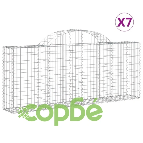 Габионни кошници арка 7 бр 200x30x80/100 см поцинковано желязо ➤ топ цена ➤ sorbe.bg