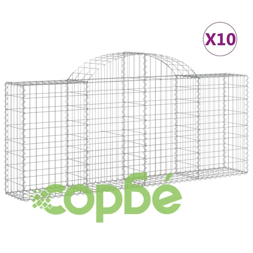 Габионни кошници арка 10 бр 200x30x80/100 см поцинковано желязо ➤ топ цена ➤ sorbe.bg
