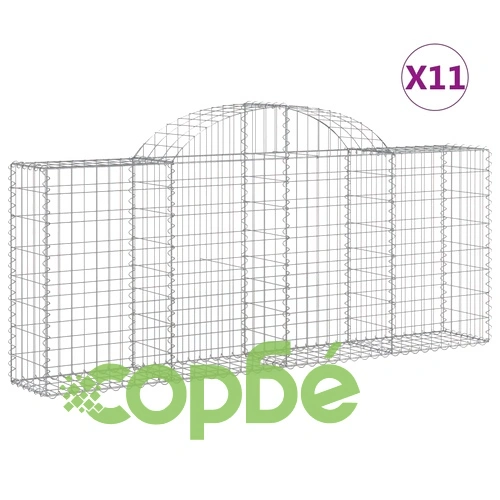 Габионни кошници арка 11 бр 200x30x80/100 см поцинковано желязо ➤ топ цена ➤ sorbe.bg