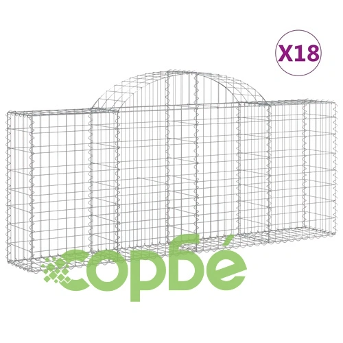 Габионни кошници арка 18 бр 200x30x80/100 см поцинковано желязо на топ цена от sorbe.bg Габионни кошници арка 18 бр 200x30x80/100 см поцинковано желязо ➤ топ цена ➤ sorbe.bg