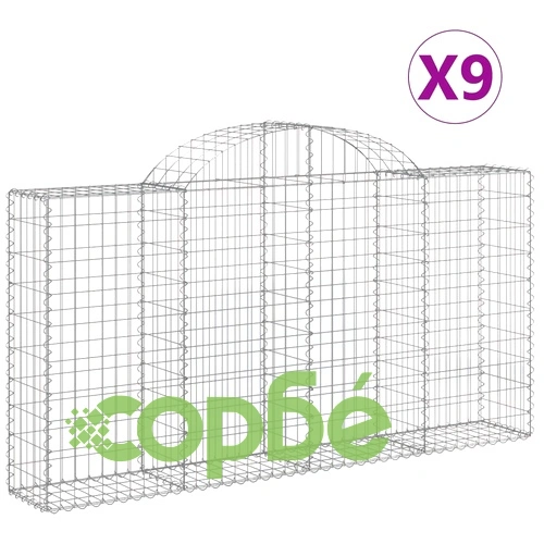 Габионни кошници арка 9 бр 200x30x100/120 см поцинковано желязо ➤ топ цена ➤ sorbe.bg
