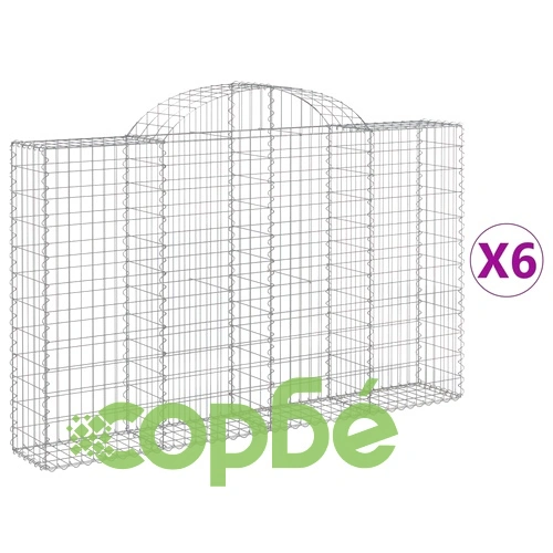 Габионни кошници арка 6 бр 200x30x120/140см поцинковано желязо ➤ топ цена ➤ sorbe.bg