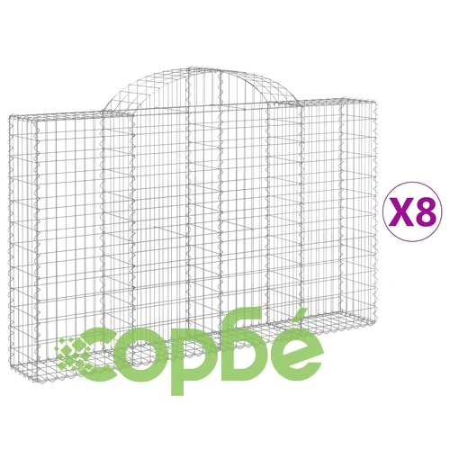 Габионни кошници арка 8 бр 200x30x120/140 см поцинковано желязо ➤ топ цена ➤ sorbe.bg