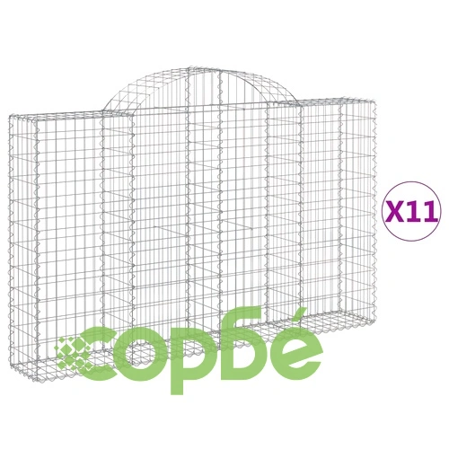 Габионни кошници арка 11 бр 200x30x120/140см поцинковано желязо ➤ топ цена ➤ sorbe.bg