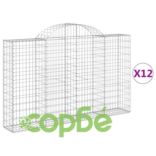 Габионни кошници арка 12 бр 200x30x120/140см поцинковано желязо ➤ топ цена ➤ sorbe.bg