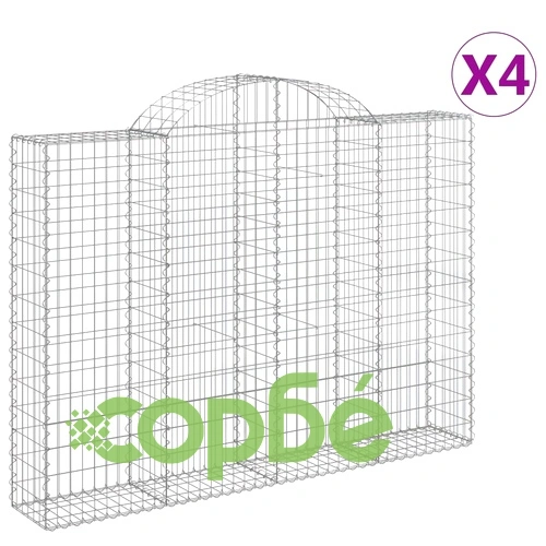 Габионни кошници арка 4 бр 200x30x140/160 см поцинковано желязо ➤ топ цена ➤ sorbe.bg
