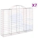 Габионни кошници арка 7 бр 200x30x140/160 см поцинковано желязо
