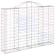 Габионни кошници арка 7 бр 200x30x140/160 см поцинковано желязо