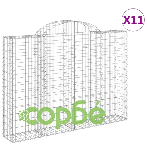 Габионни кошници арка 11 бр 200x30x140/160см поцинковано желязо ➤ топ цена ➤ sorbe.bg