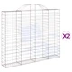 Габионни кошници арка 2 бр 200x30x160/180 см поцинковано желязо