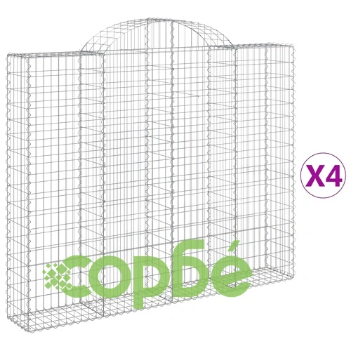 Габионни кошници арка 4 бр 200x30x160/180 см поцинковано желязо ➤ топ цена ➤ sorbe.bg