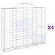 Габионни кошници арка 4 бр 200x30x160/180 см поцинковано желязо
