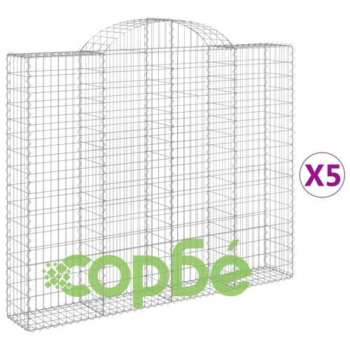 Габионни кошници арка 5 бр 200x30x160/180 см поцинковано желязо ➤ топ цена ➤ sorbe.bg
