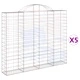 Габионни кошници арка 5 бр 200x30x160/180 см поцинковано желязо
