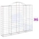 Габионни кошници арка 6 бр 200x30x160/180 см поцинковано желязо