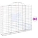 Габионни кошници арка 8 бр 200x30x160/180 см поцинковано желязо