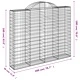 Габионни кошници арка 9 бр 200x30x160/180 см поцинковано желязо Габионни кошници арка 9 бр 200x30x160/180 см поцинковано желязо