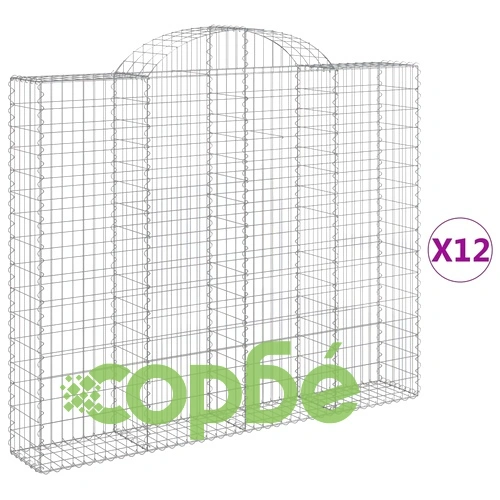 Габионни кошници арка 12 бр 200x30x160/180см поцинковано желязо ➤ топ цена ➤ sorbe.bg
