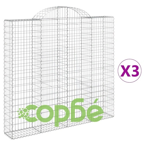 Габионни кошници арка 3 бр 200x30x180/200 см поцинковано желязо ➤ топ цена ➤ sorbe.bg