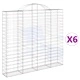 Габионни кошници арка 6 бр 200x30x180/200 см поцинковано желязо