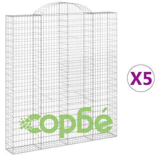 Габионни кошници арка 5 бр 200x30x220/240 см поцинковано желязо ➤ топ цена ➤ sorbe.bg