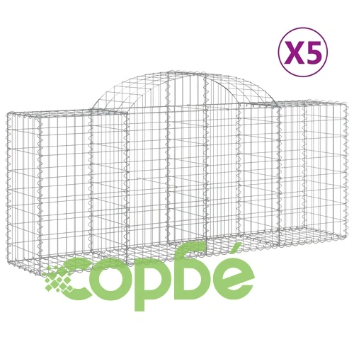 Габионни кошници арка 5 бр 200x50x80/100 см поцинковано желязо ➤ топ цена ➤ sorbe.bg