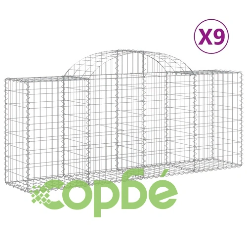 Габионни кошници арка 9 бр 200x50x80/100 см поцинковано желязо на топ цена от sorbe.bg Габионни кошници арка 9 бр 200x50x80/100 см поцинковано желязо ➤ топ цена ➤ sorbe.bg