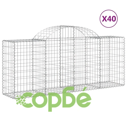 Габионни кошници арка 40 бр 200x50x80/100 см поцинковано желязо ➤ топ цена ➤ sorbe.bg