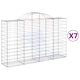 Габионни кошници арка 7 бр 200x50x120/140 см поцинковано желязо