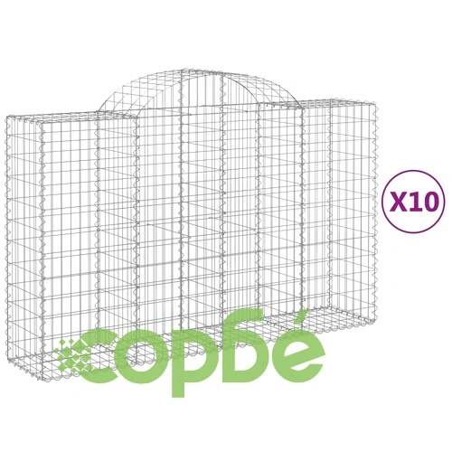 Габионни кошници арка 10 бр 200x50x120/140см поцинковано желязо ➤ топ цена ➤ sorbe.bg