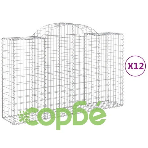 Габионни кошници арка 12 бр 200x50x120/140см поцинковано желязо ➤ топ цена ➤ sorbe.bg