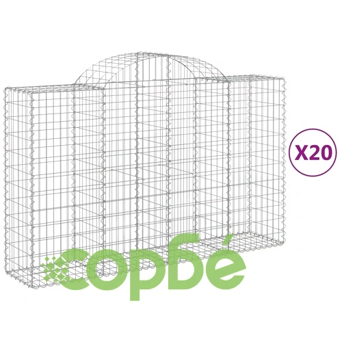 Габионни кошници арка 20 бр 200x50x120/140см поцинковано желязо ➤ топ цена ➤ sorbe.bg