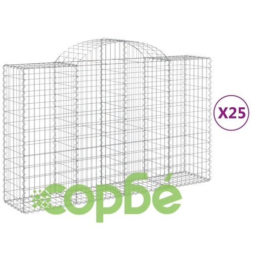 Габионни кошници арка 25 бр 200x50x120/140см поцинковано желязо ➤ топ цена ➤ sorbe.bg
