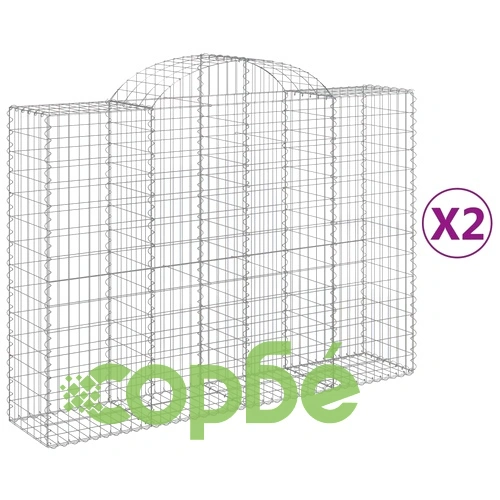 Габионни кошници арка 2 бр 200x50x140/160 см поцинковано желязо ➤ топ цена ➤ sorbe.bg