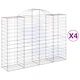 Габионни кошници арка 4 бр 200x50x140/160 см поцинковано желязо