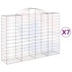 Габионни кошници арка 7 бр 200x50x140/160 см поцинковано желязо