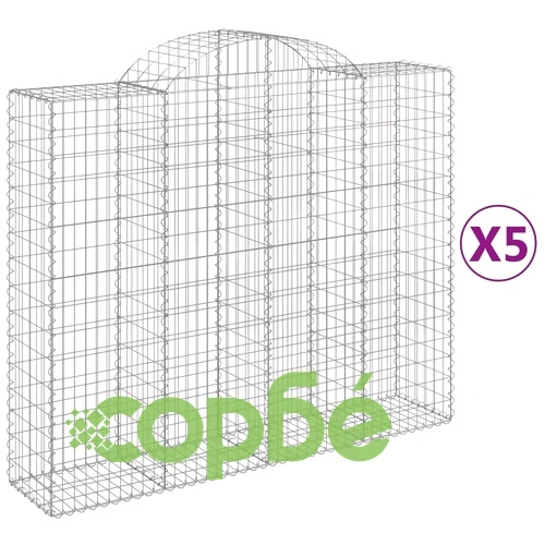 Габионни кошници арка 5 бр 200x50x160/180 см поцинковано желязо ➤ топ цена ➤ sorbe.bg