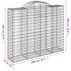 Габионни кошници арка 5 бр 200x50x160/180 см поцинковано желязо