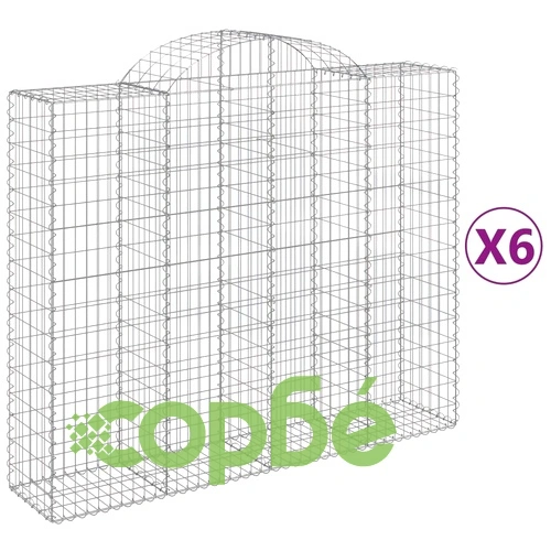 Габионни кошници арка 6 бр 200x50x160/180 см поцинковано желязо ➤ топ цена ➤ sorbe.bg