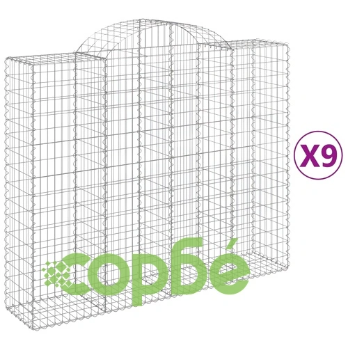 Габионни кошници арка 9 бр 200x50x160/180 см поцинковано желязо ➤ топ цена ➤ sorbe.bg