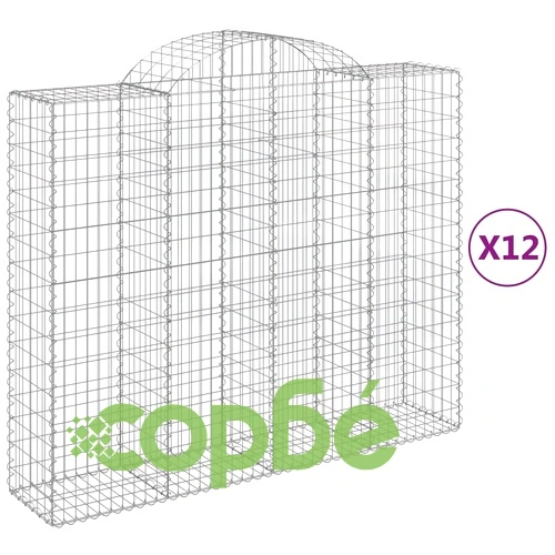 Габионни кошници арка 12 бр 200x50x160/180см поцинковано желязо ➤ топ цена ➤ sorbe.bg