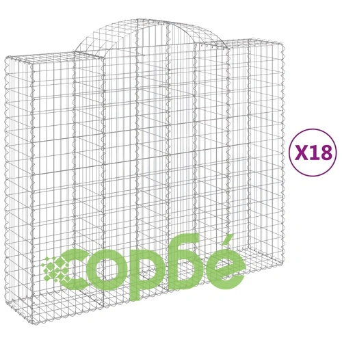 Габионни кошници арка 18 бр 200x50x160/180см поцинковано желязо ➤ топ цена ➤ sorbe.bg