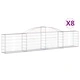 Габионни кошници арка 8 бр 300x30x60/80 см поцинковано желязо