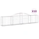 Габионни кошници арка 10 бр 300x30x60/80 см поцинковано желязо Габионни кошници арка 10 бр 300x30x60/80 см поцинковано желязо