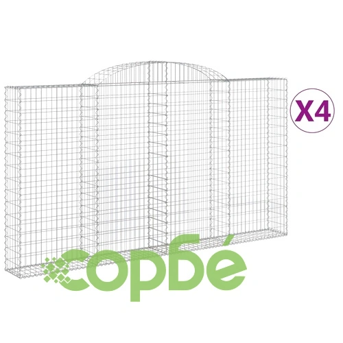 Габионни кошници арка 4 бр 300x30x160/180 см поцинковано желязо ➤ топ цена ➤ sorbe.bg