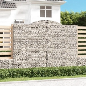 Габионни кошници арка 2 бр 300x30x220/240 см поцинковано желязо