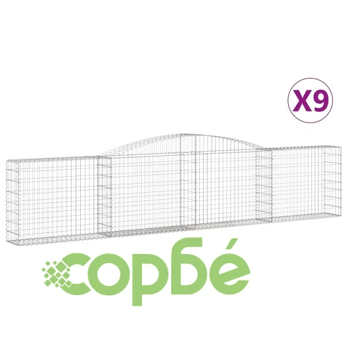 Габионни кошници арка 9 бр 400x30x80/100 см поцинковано желязо на топ цена от sorbe.bg Габионни кошници арка 9 бр 400x30x80/100 см поцинковано желязо ➤ топ цена ➤ sorbe.bg