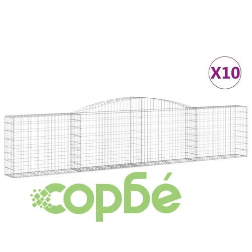 Габионни кошници арка 10 бр 400x30x80/100 см поцинковано желязо на топ цена от sorbe.bg Габионни кошници арка 10 бр 400x30x80/100 см поцинковано желязо ➤ топ цена ➤ sorbe.bg